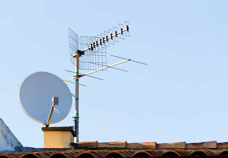 TV Antenna with Satellite Dish